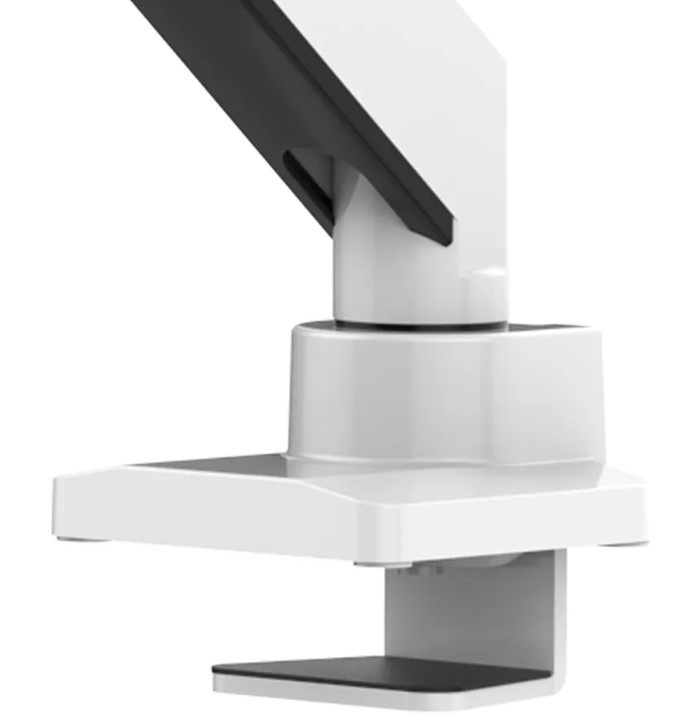 Neomounts Select Full Motion Dual Desk Mount With Crossbar And Handle For Three 17-27in Monitor Screens  - White