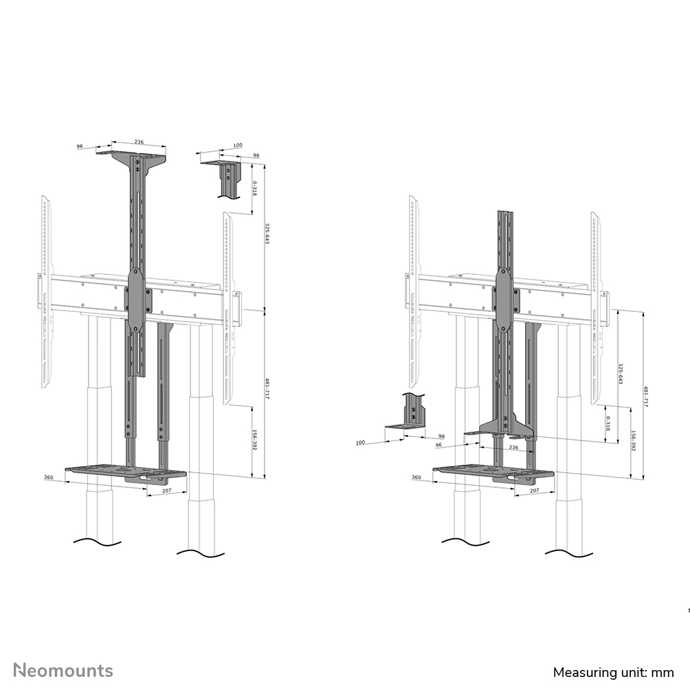 Neomounts Videobar & Multimedia Kit For Fl55-875bl1 And Wl55-875bl1 - Black