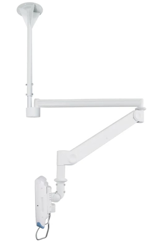 Medical Monitor Ceiling Mount (Full Motion gas spring) for 10in-32in Screen Height Adjustable - White