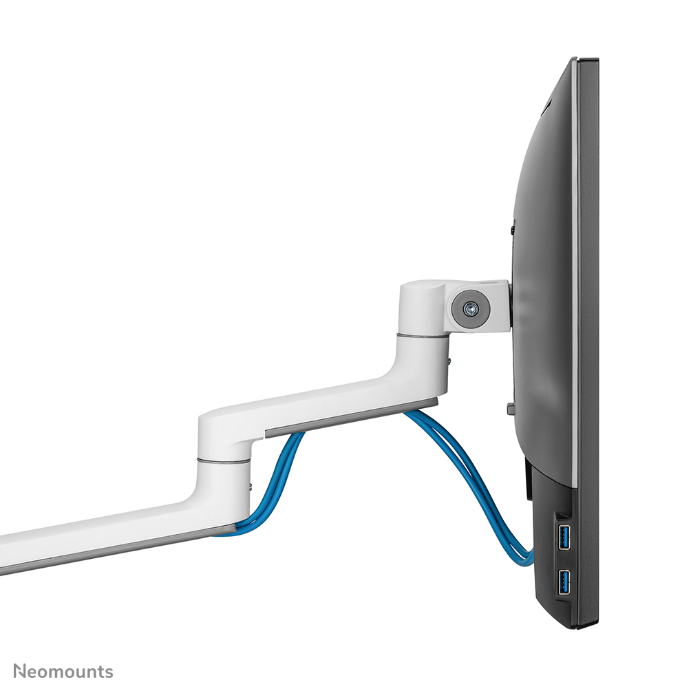 Neomounts Full Motion Monitor Arm Desk Mount For 17-27in Screens - White