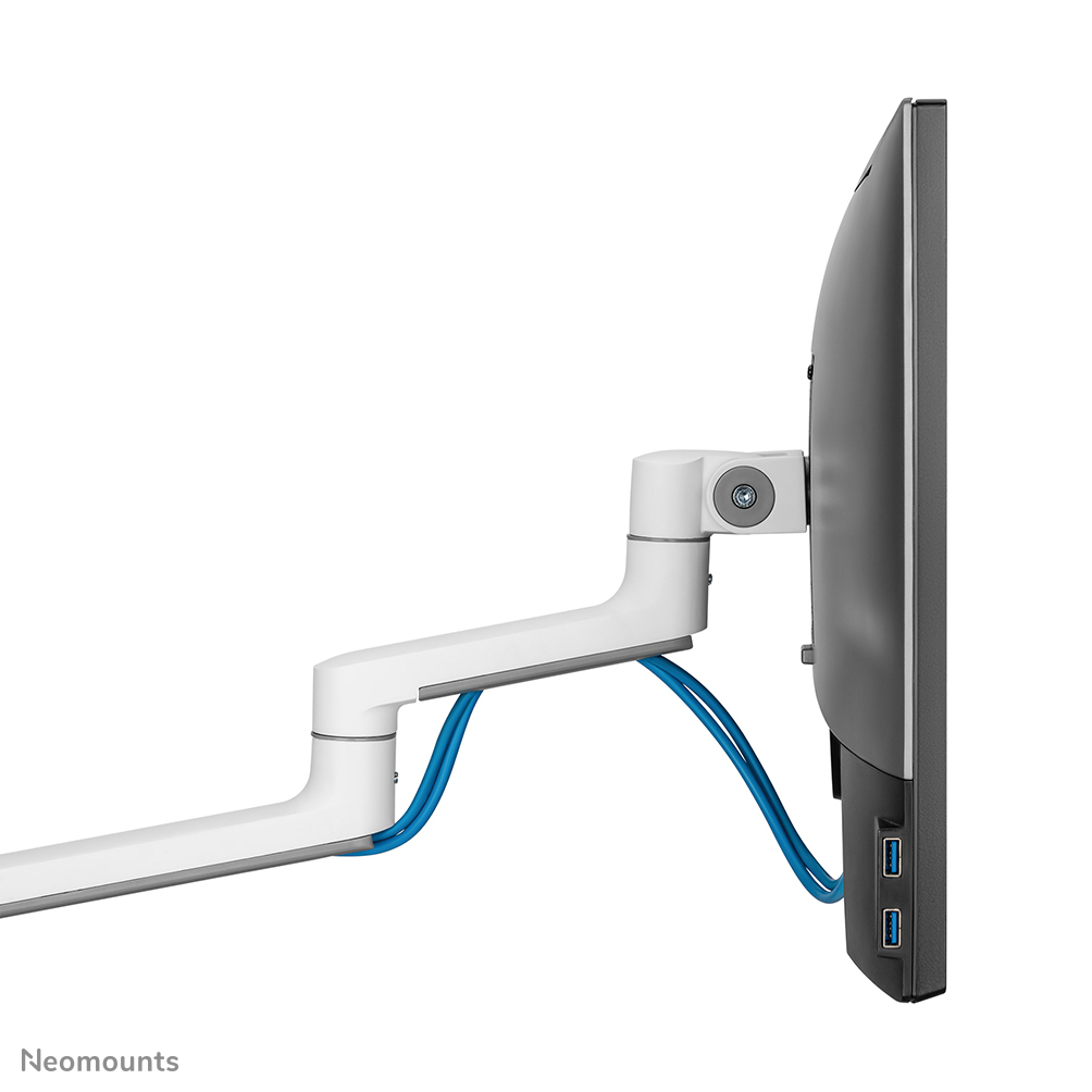 Neomounts  Full Motion Monitor Arm Desk Mount For 17-27in Two Screens - White