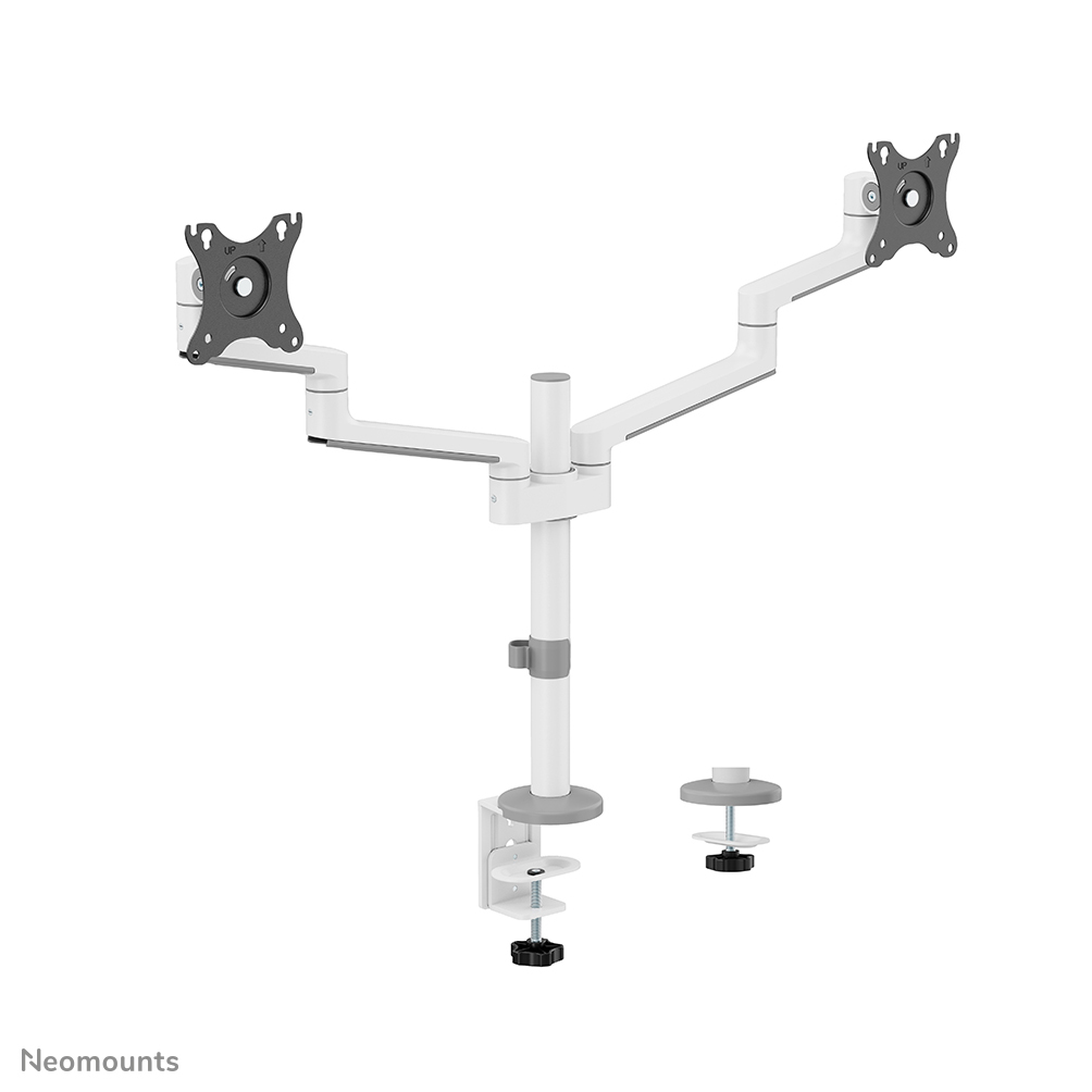 Neomounts  Full Motion Monitor Arm Desk Mount For 17-27in Two Screens - White