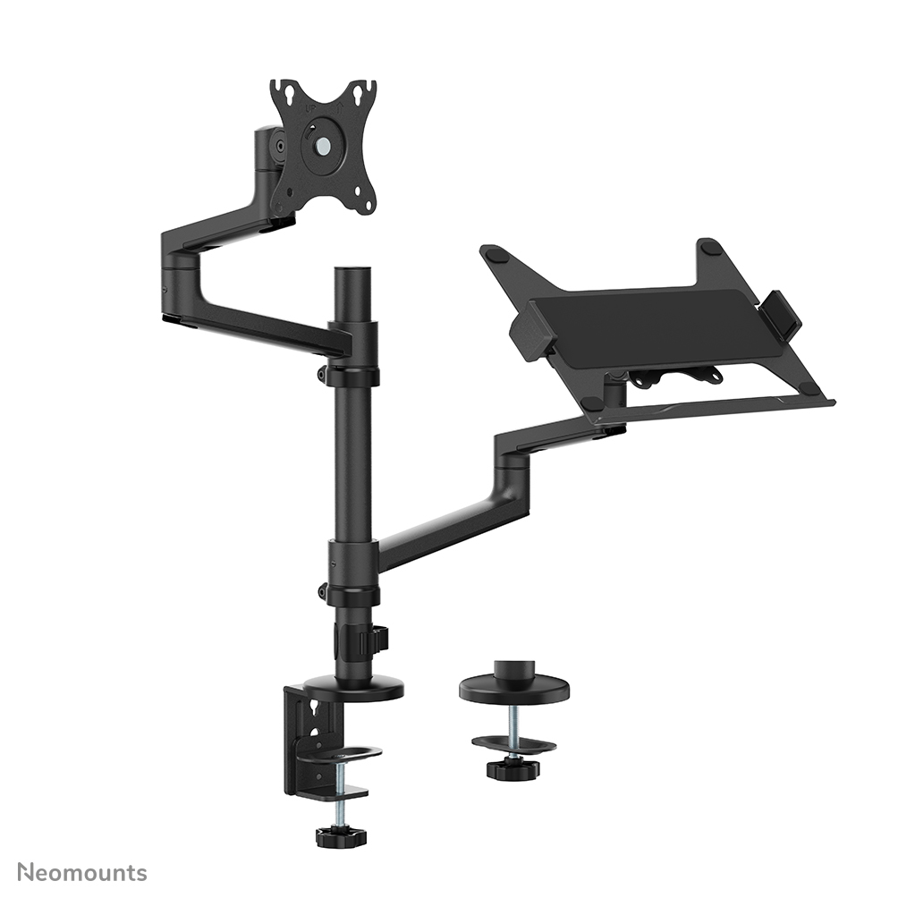 Neomounts Full Motion Monitor Arm Desk Mount For 17-27in Screens And 11 - 17in Laptops - Black