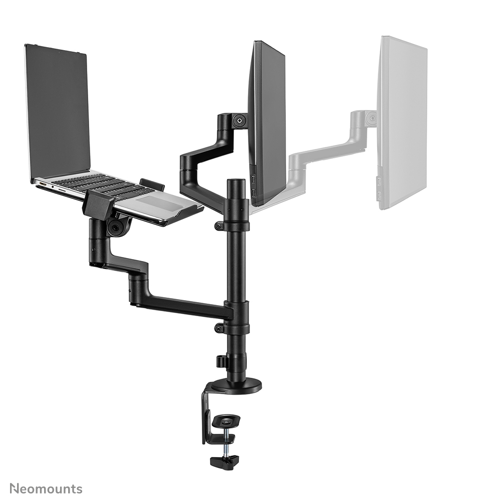 Neomounts Full Motion Monitor Arm Desk Mount For 17-27in Screens And 11 - 17in Laptops - Black