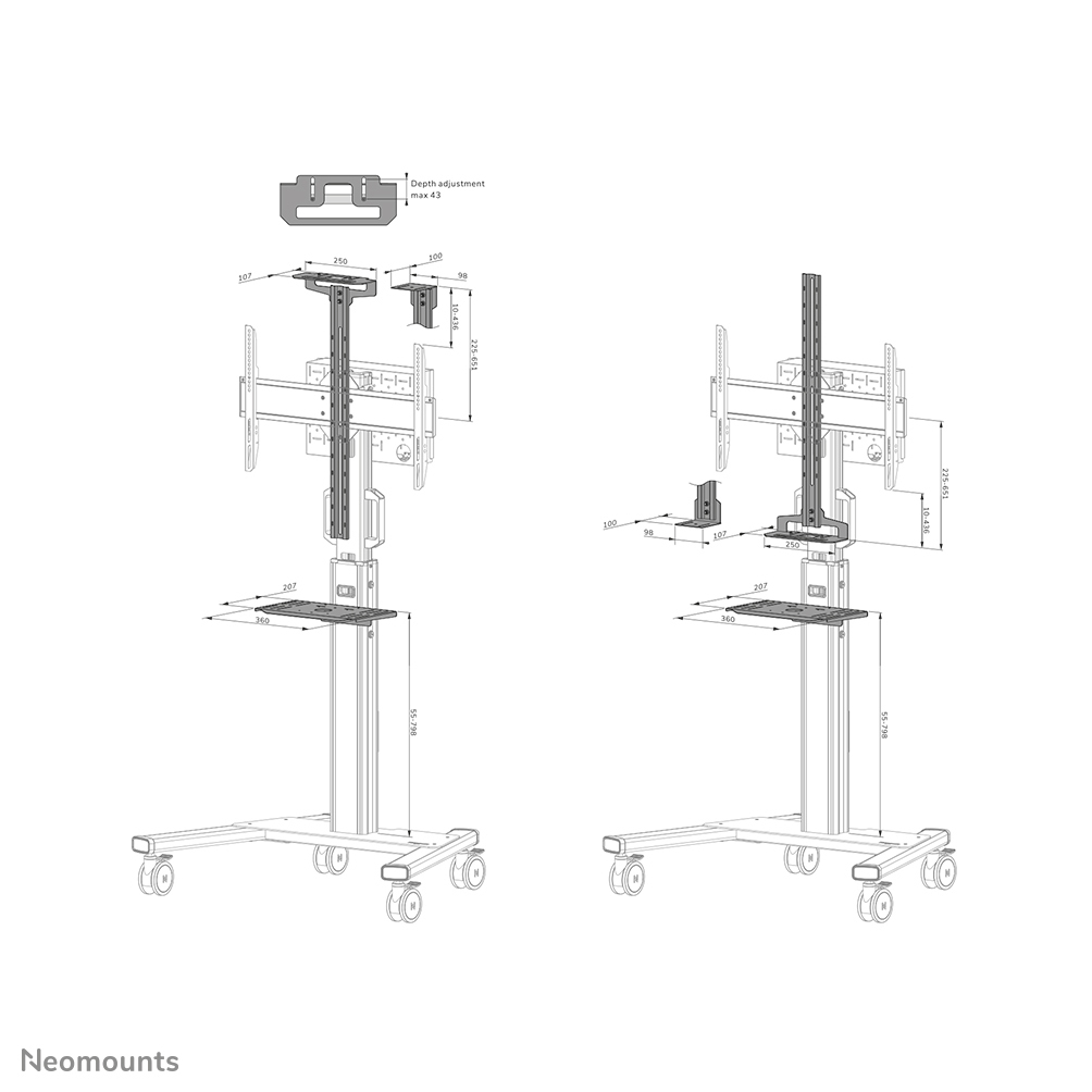 Neomounts Videobar & Multimedia Kit For Fl50s-825bl1 - Black