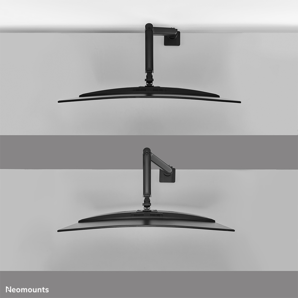Neomounts Full Motion Monitor Arm Desk Mount For 17-49in Curved Ultra-wide Screens - Black