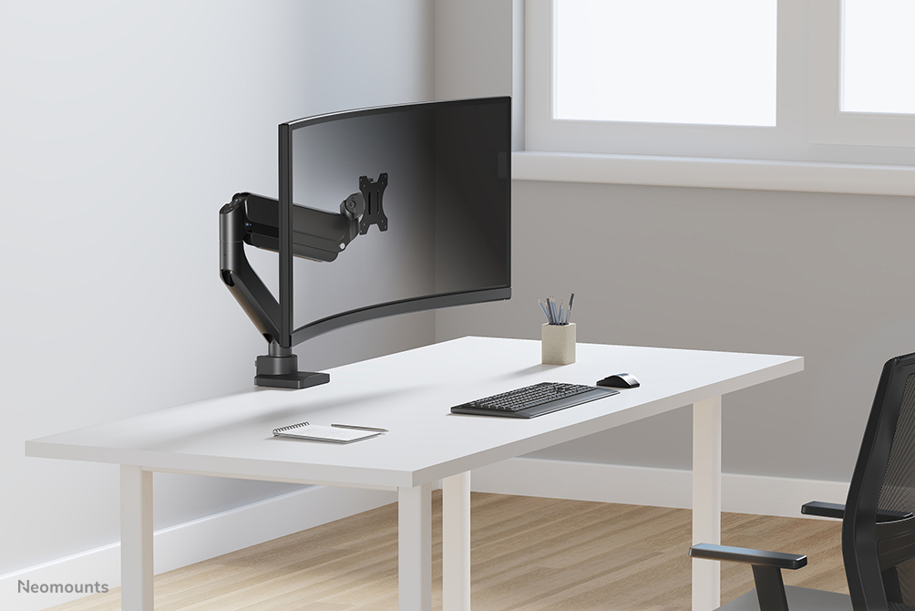 Neomounts Full Motion Monitor Arm Desk Mount For 17-49in Curved Ultra-wide Screens - Black