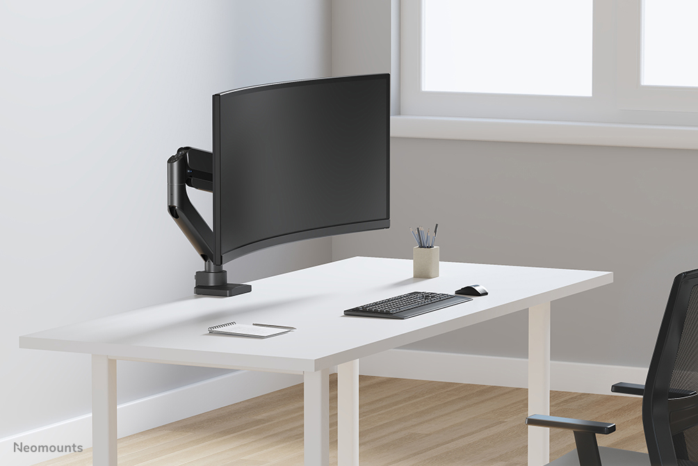 Neomounts Full Motion Monitor Arm Desk Mount For 17-49in Curved Ultra-wide Screens - Black