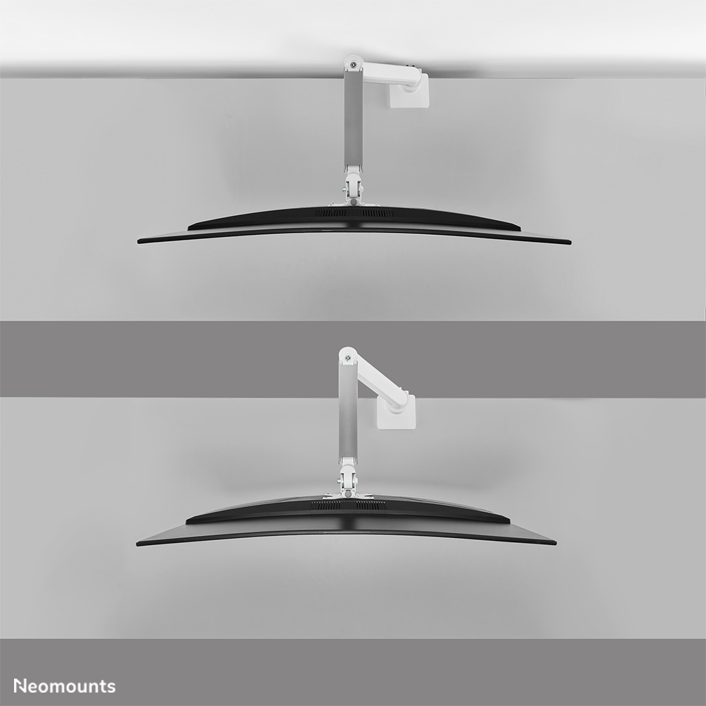 Neomounts Full Motion Monitor Arm Desk Mount For 17-49in Curved Ultra-wide Screens - White