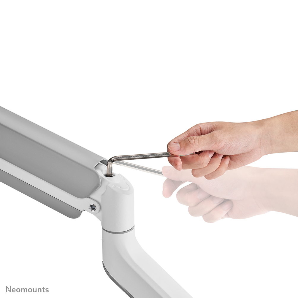 Neomounts Full Motion Monitor Arm Desk Mount For 17-49in Curved Ultra-wide Screens - White