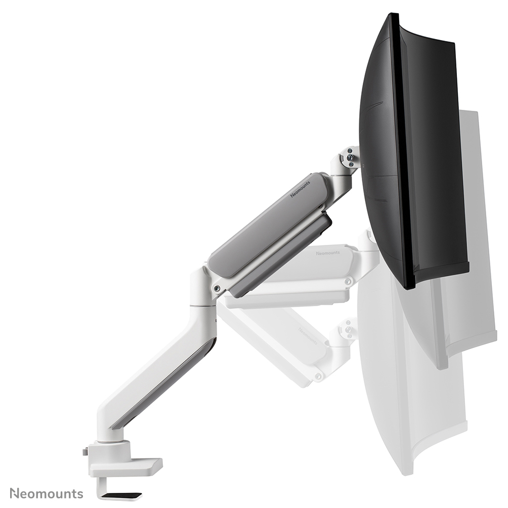 Neomounts Full Motion Monitor Arm Desk Mount For 17-49in Curved Ultra-wide Screens - White