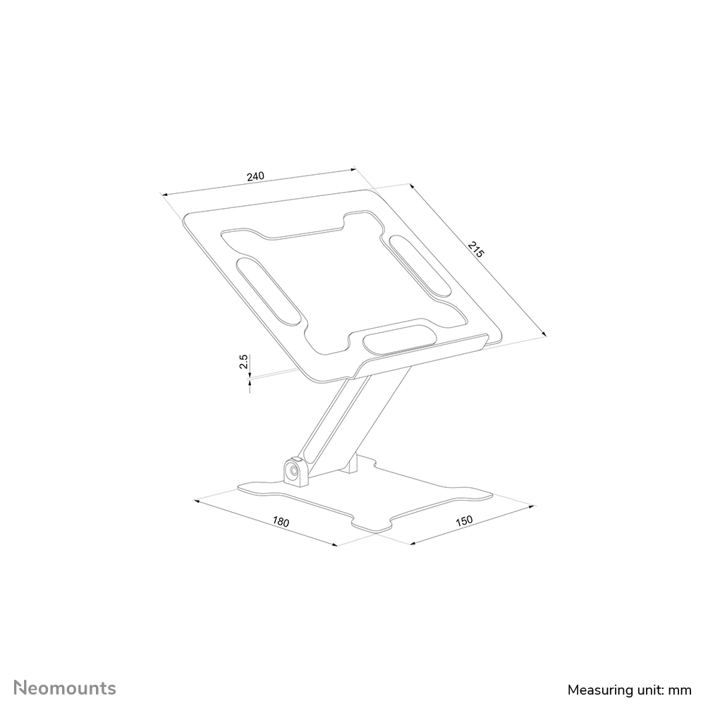 DS20-740BL1 Foldable Laptop Stand For 11-15in Laptops - Black