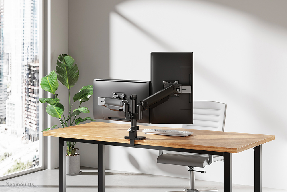Neomounts Ds65s-950bl2 Full Motion Desk Monitor Arm For 24-34in Screens - Black