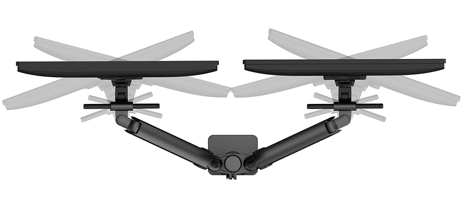 Neomounts Ds65s-950bl2 Full Motion Desk Monitor Arm For 24-34in Screens - Black