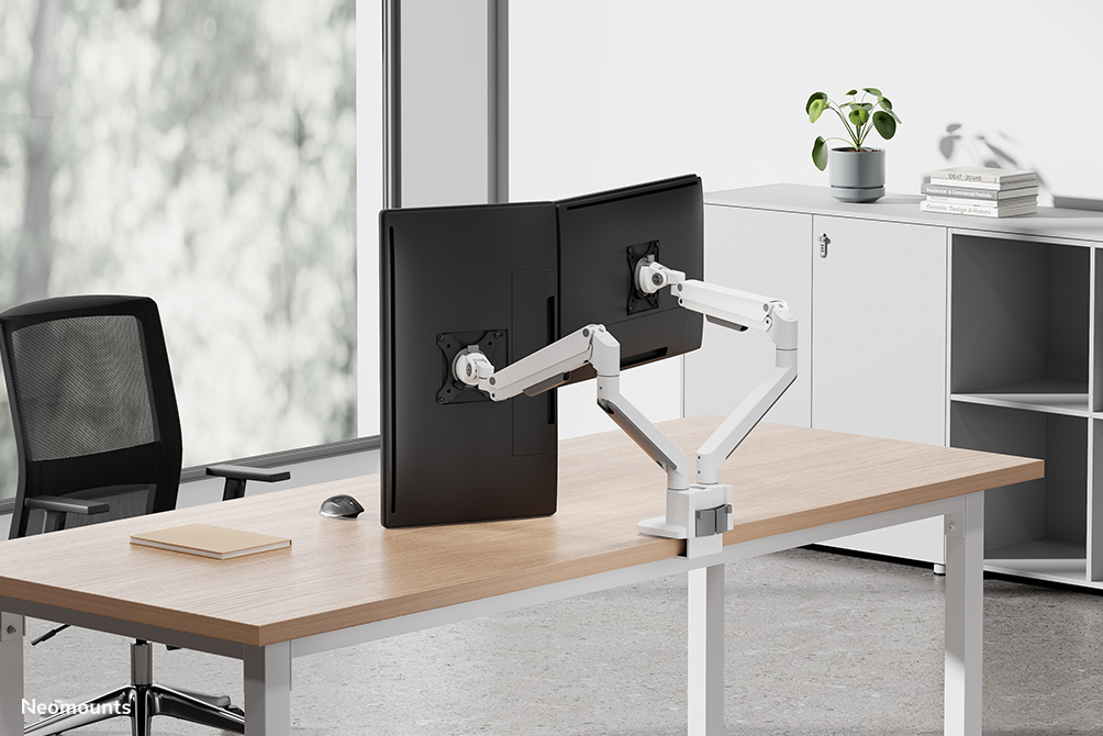Neomounts Ds70-250wh2 Full Motion Monitor Arm Desk Mount For 17-32in Screens - White