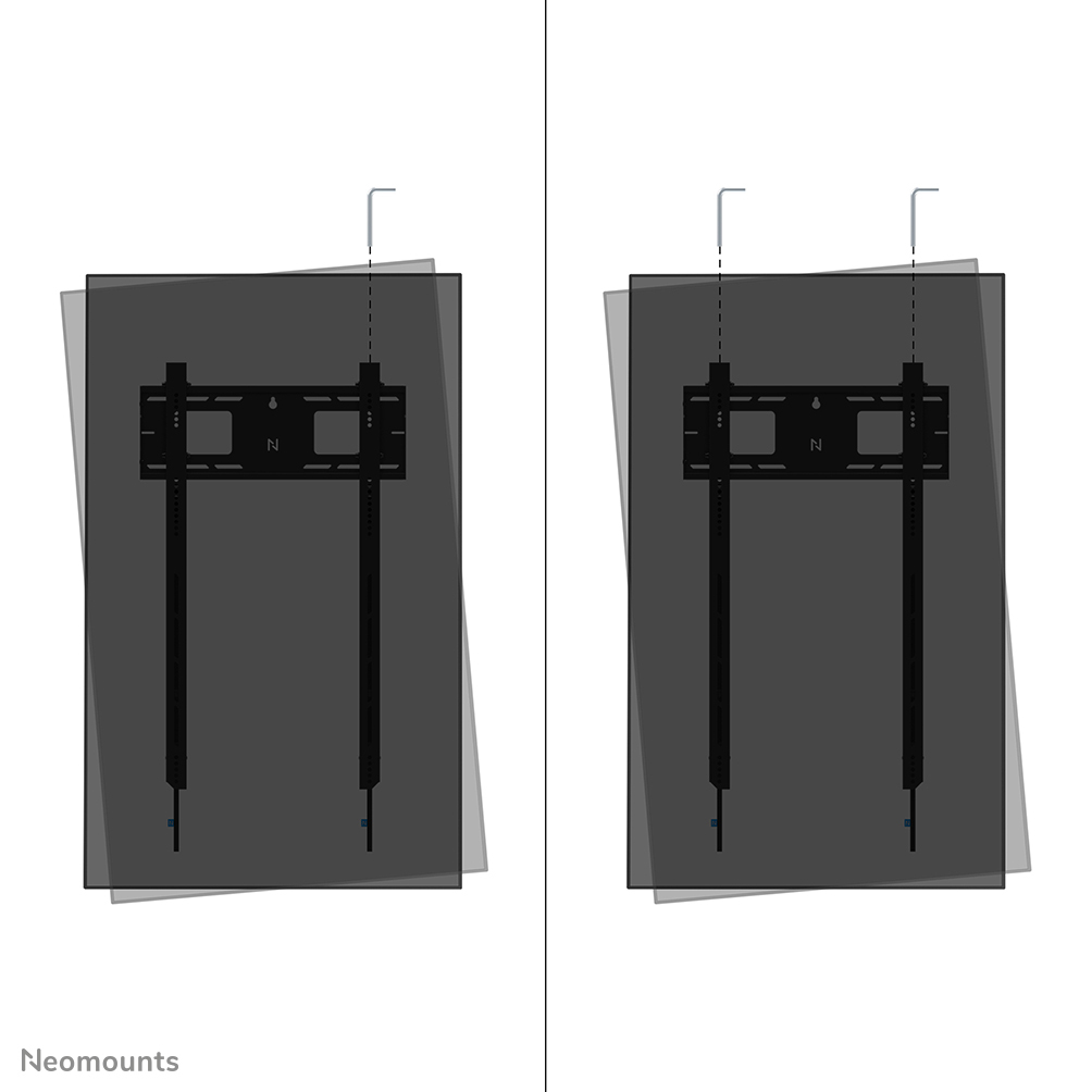 Neomounts Wl30-750bl18p Fixed Portrait Wall Mount For 50-98