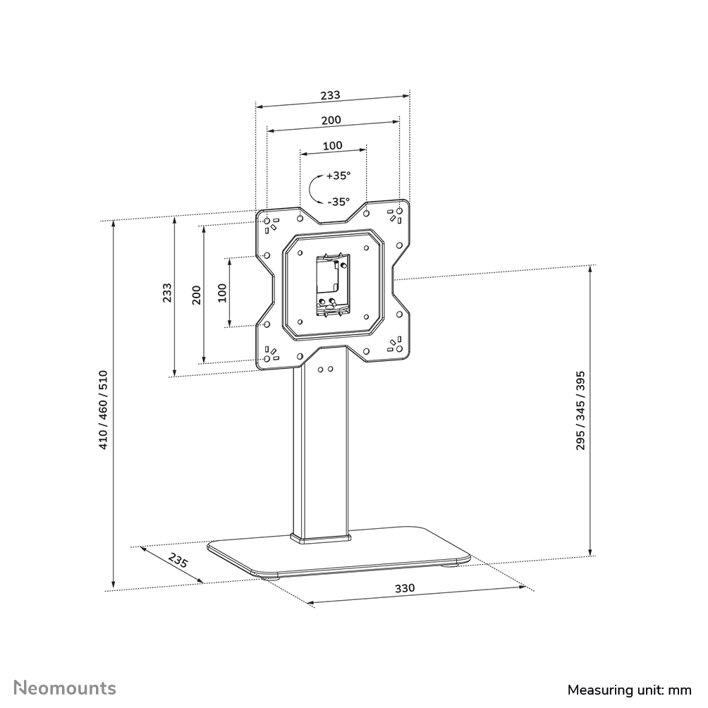 Neomounts Ds45-430bl12 Tv Desk Stand For 23-43in
