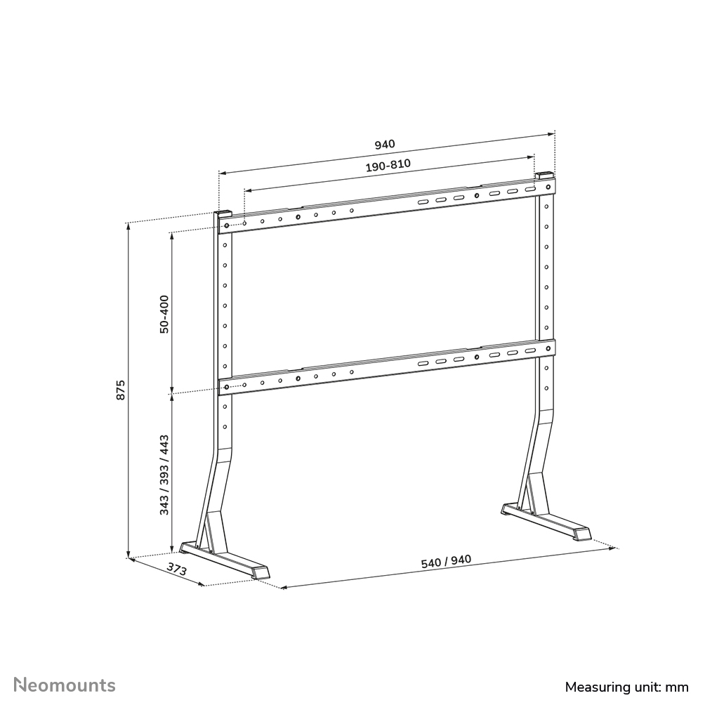 Neomounts Ds45-430bl18 Tv Desk Stand For 45-90in Screens - Black