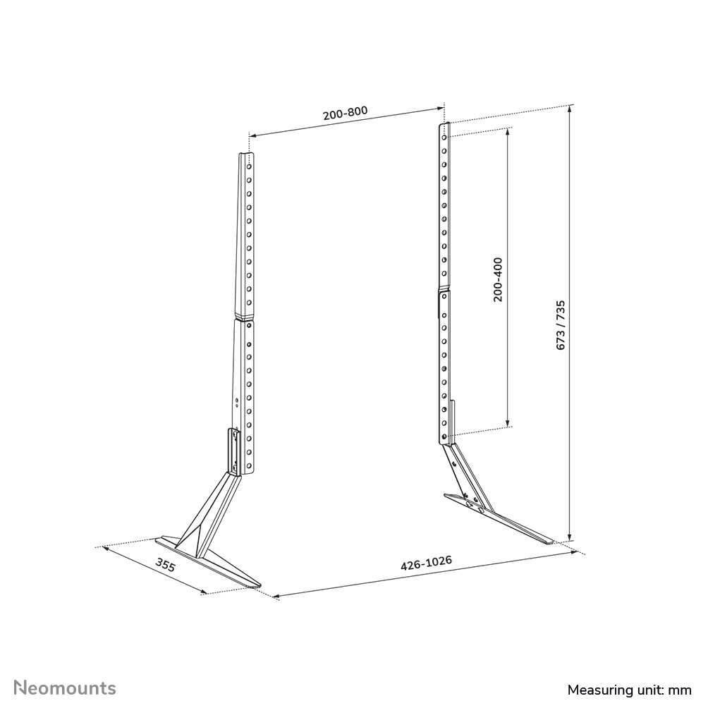 Neomounts Ds45-430bl19 Tv Desk Stand For 23-75in Screens - Black