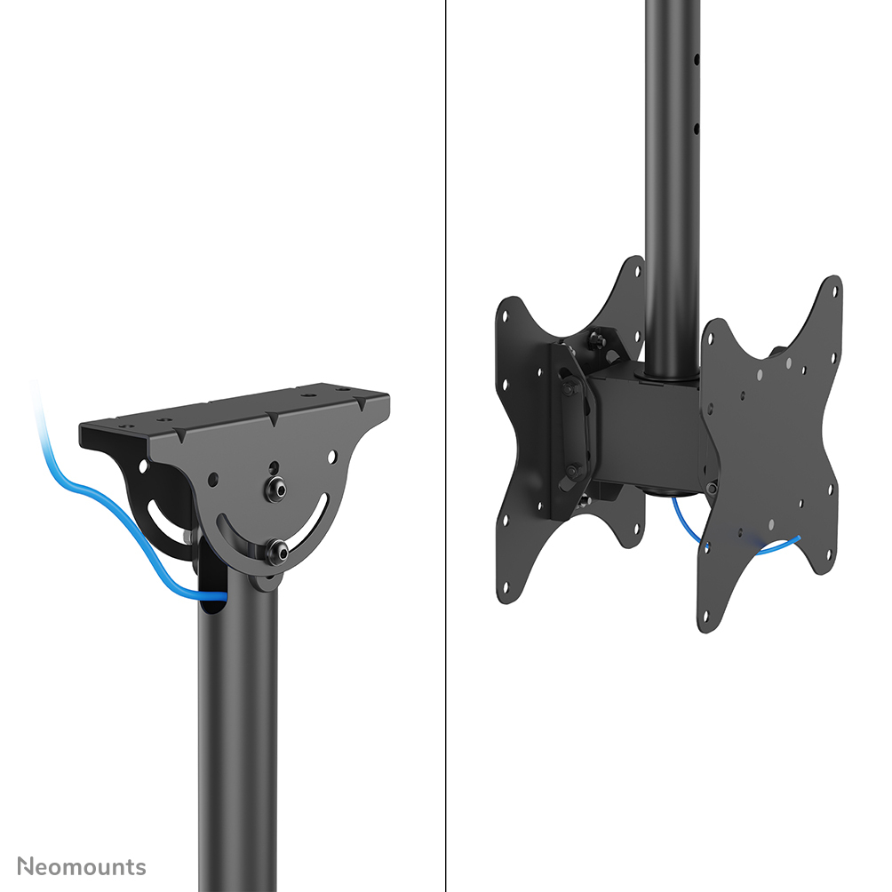 Neomounts Cl35-340bl22 Full Motion Dual Tv Ceiling Mount For 23-43in Screens - Black