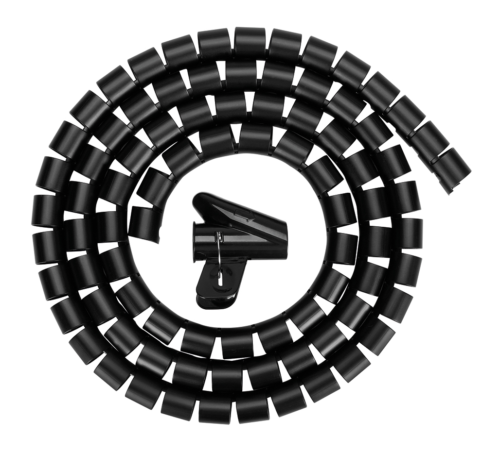 Spiral Cable Wrap 15mm Multiple Cables Black