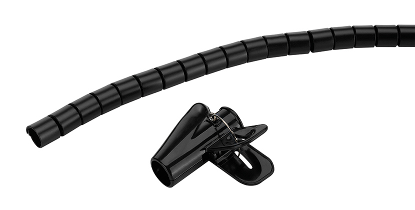 Spiral Cable Wrap 15mm Multiple Cables Black