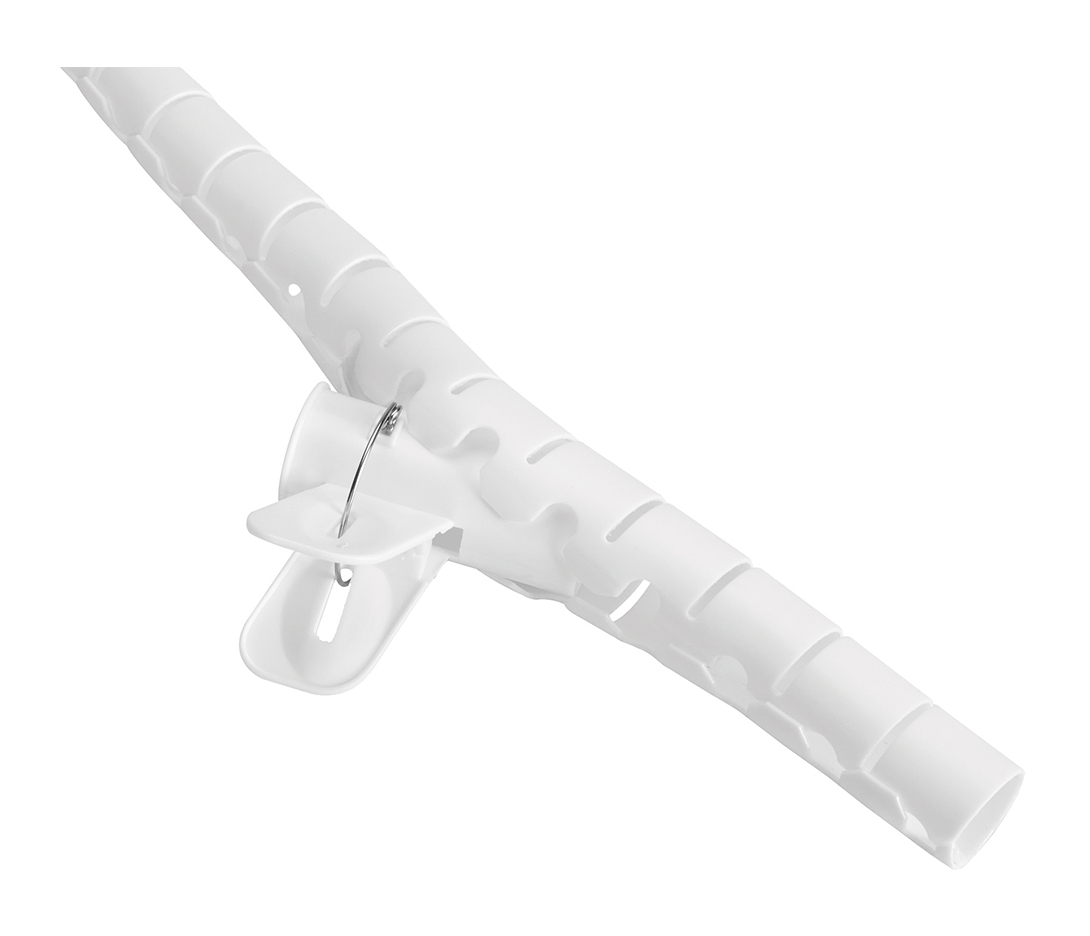 Spiral Cable Wrap 15mm Multiple Cables White
