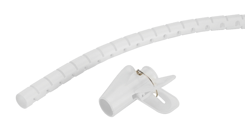 Spiral Cable Wrap 15mm Multiple Cables White