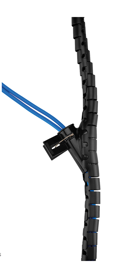 Spiral Cable Wrap 20mm Multiple Cables Black