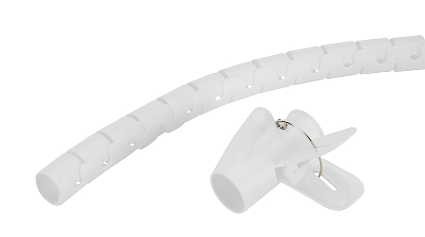 Spiral Cable Wrap 25mm Multiple Cables White