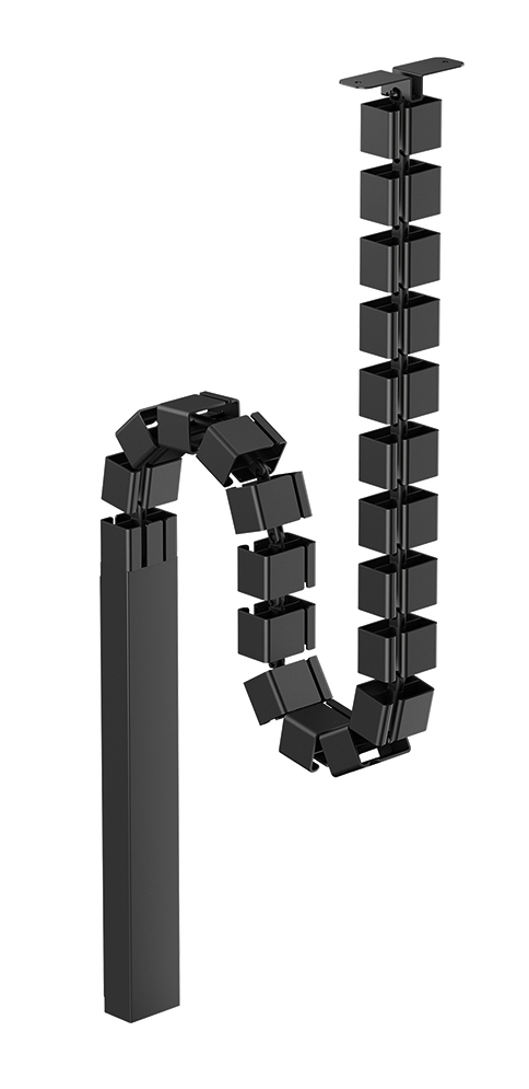 Cable Spine - Modular Vertebrae - Screw-mounted - Magnetic Cable Cover - Universal - Black