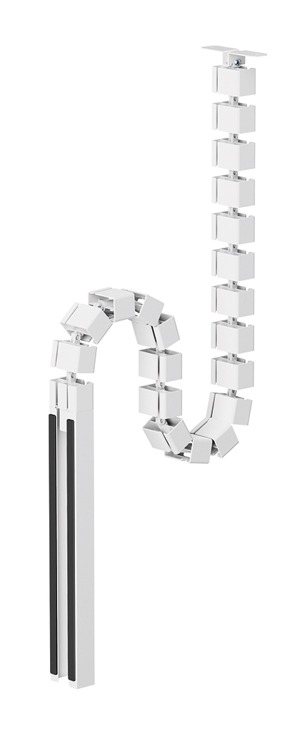 Cable Spine - Modular Vertebrae - Screw-mounted - Magnetic Cable Cover - Universal - White