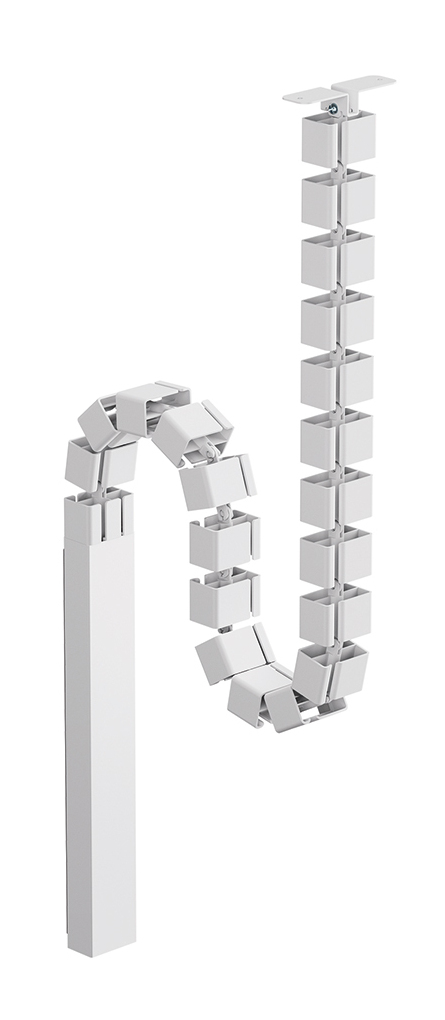 Cable Spine - Modular Vertebrae - Screw-mounted - Magnetic Cable Cover - Universal - White