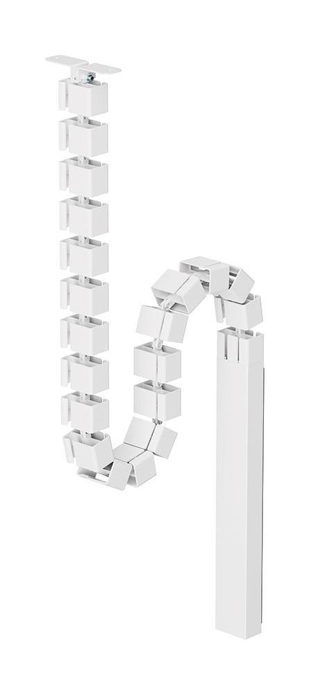 Cable Spine - Modular Vertebrae - Screw-mounted - Magnetic Cable Cover - Universal - White