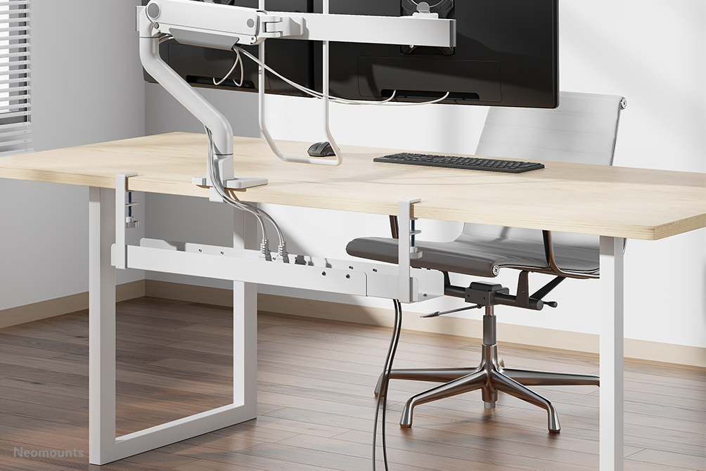 Cable Management Tray - Max 5 Kg - Clamp-on Design - Universal - White