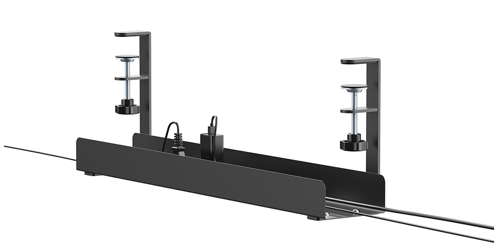 Cable Management Tray - Max 5 Kg - Clamp-on Design - Universal - Black