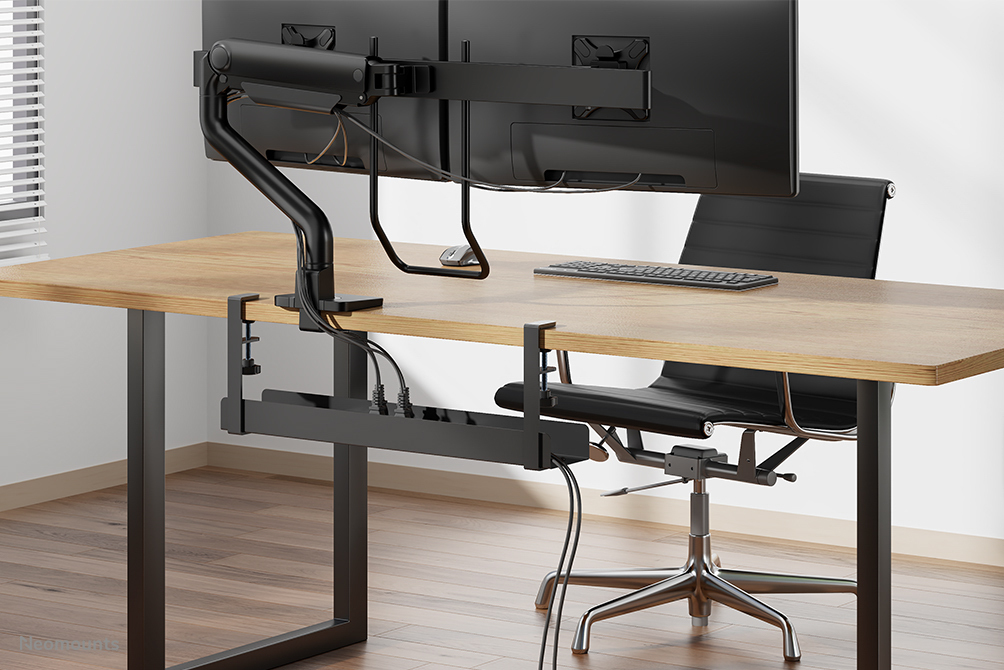 Cable Management Tray - Max 5 Kg - Clamp-on Design - Universal - Black