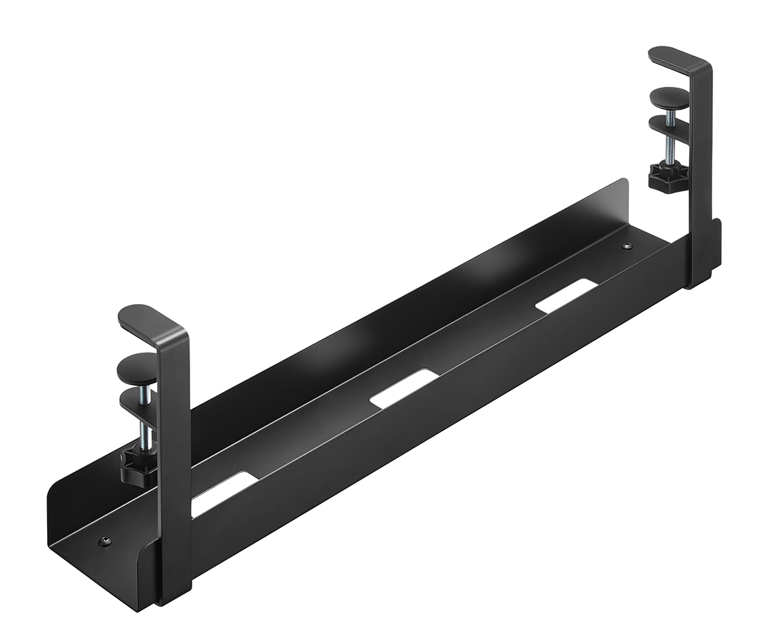 Cable Management Tray - Max 5 Kg - Clamp-on Design - Universal - Black
