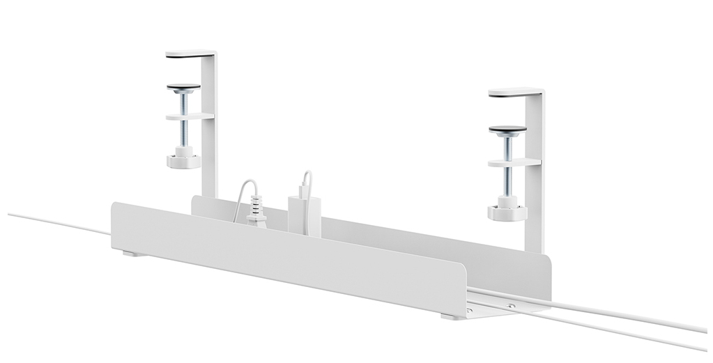Cable Management Tray - Max 5 Kg - Clamp-on Design - Universal - White