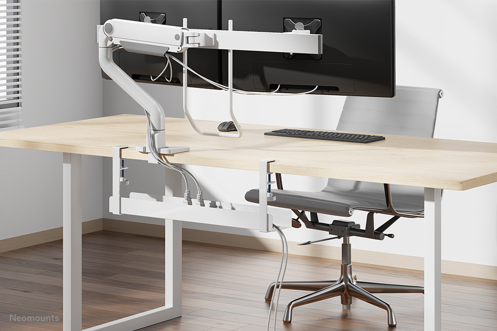 Cable Management Tray - Max 5 Kg - Clamp-on Design - Universal - White