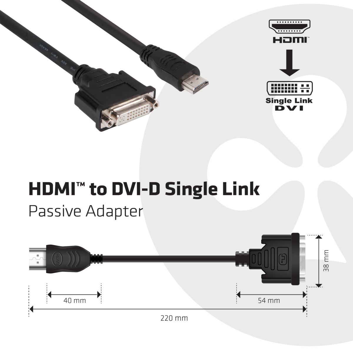 Hdmi To DVI 4cm Cable