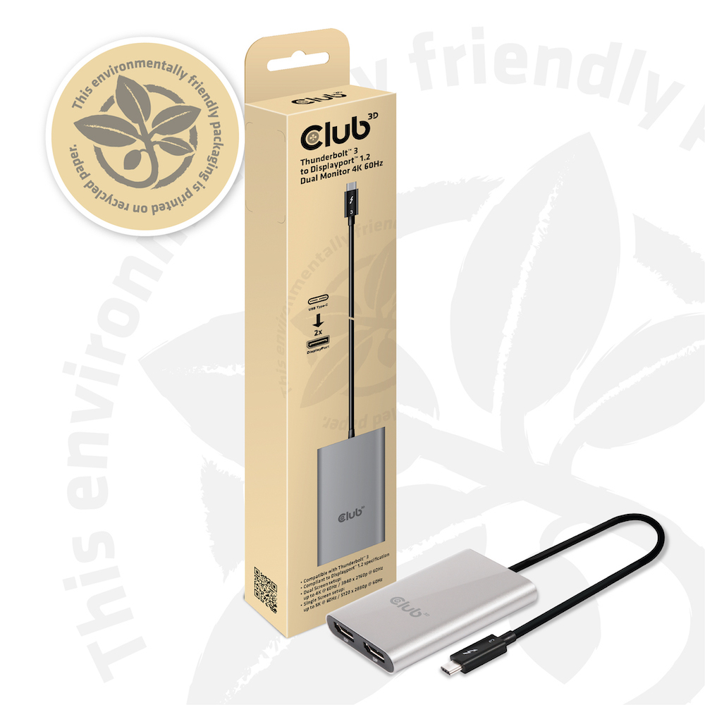 Thunderbolt 3 To DisplayPort 1.2 Dual Monitor 4k60hz