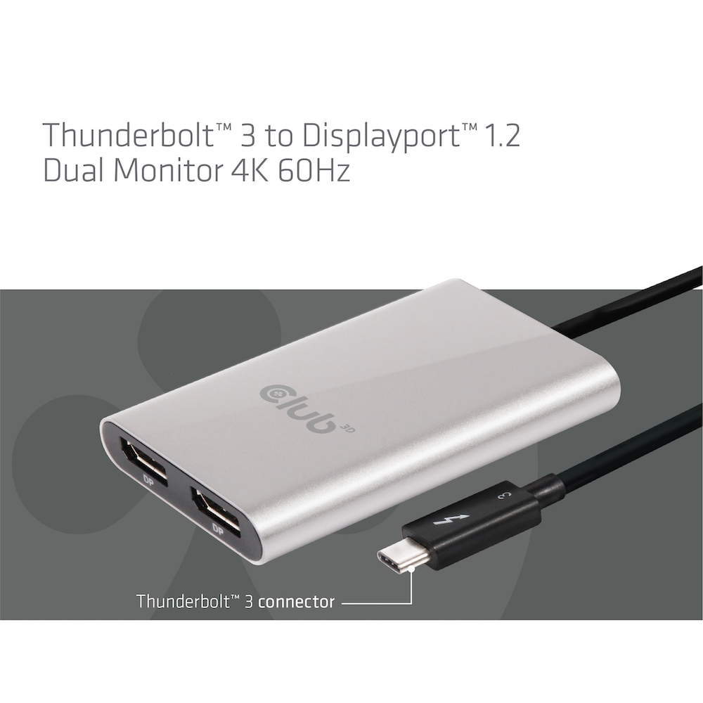 Thunderbolt 3 To DisplayPort 1.2 Dual Monitor 4k60hz