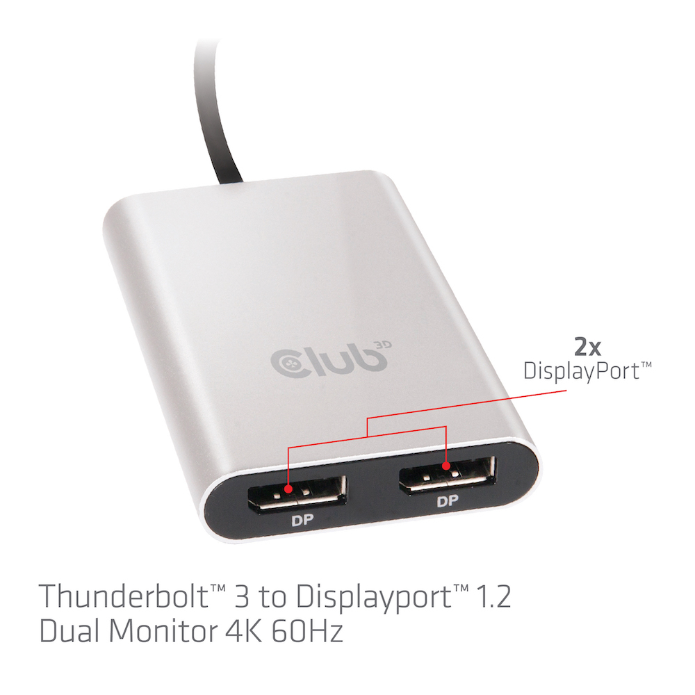 Thunderbolt 3 To DisplayPort 1.2 Dual Monitor 4k60hz