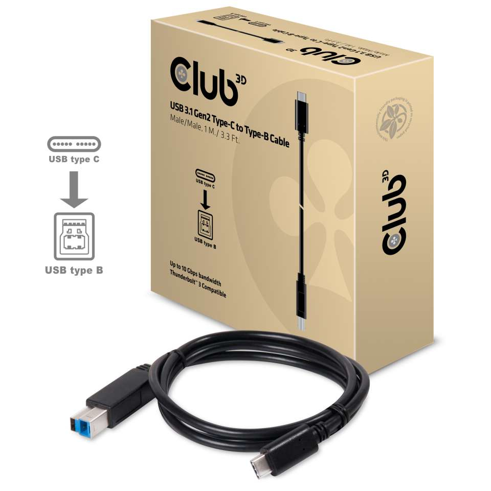 USB 3.1 Gen2 Type-c To Type-b Cable 1m.m/m