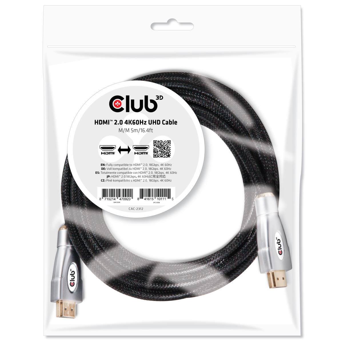 Hdmi 2.0 4k60hz Uhd Cable 5m/16.4ft