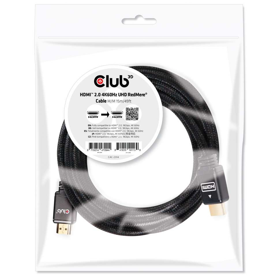 Hdmi 2.0 4k60hz Redmere Cable 15m/49.2ft