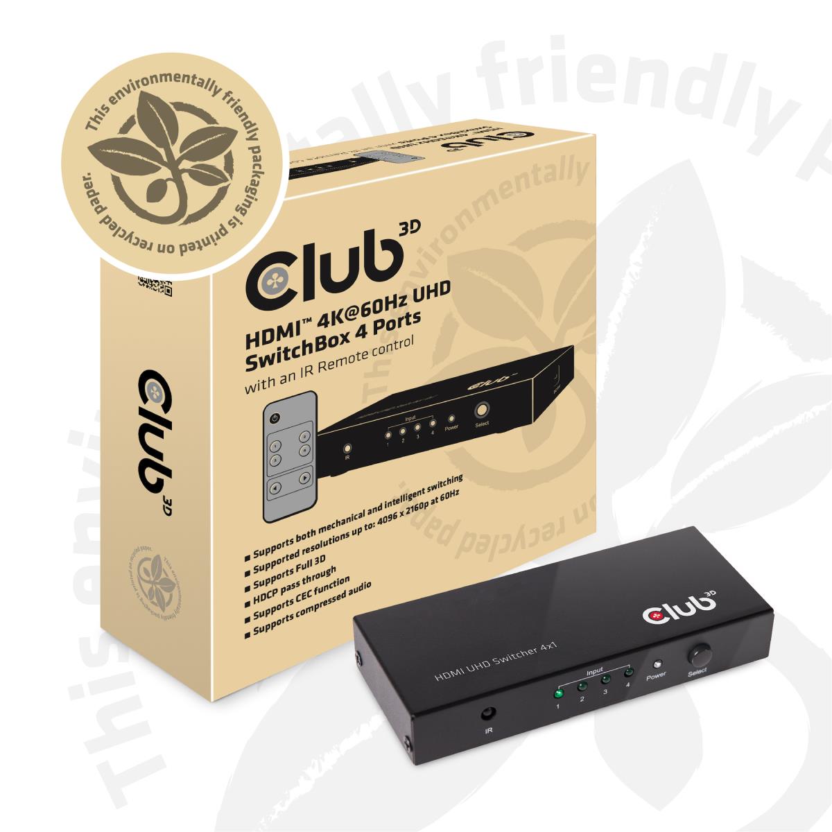 Hdmi 2.0 Uhd Switchbox 4 Ports