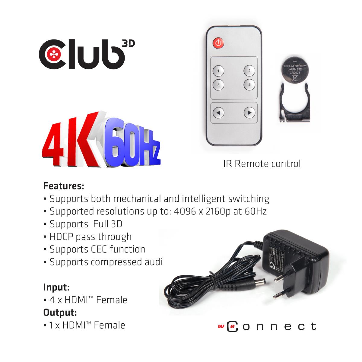 Hdmi 2.0 Uhd Switchbox 4 Ports
