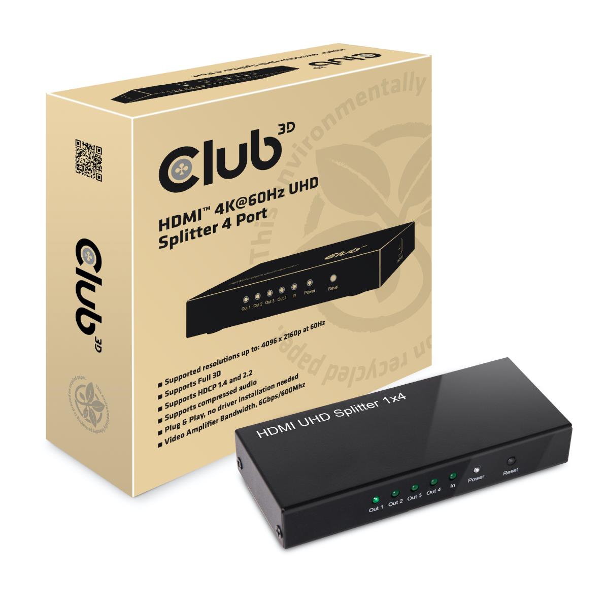 Hdmi 2.0 Uhd Splitter 4 Ports
